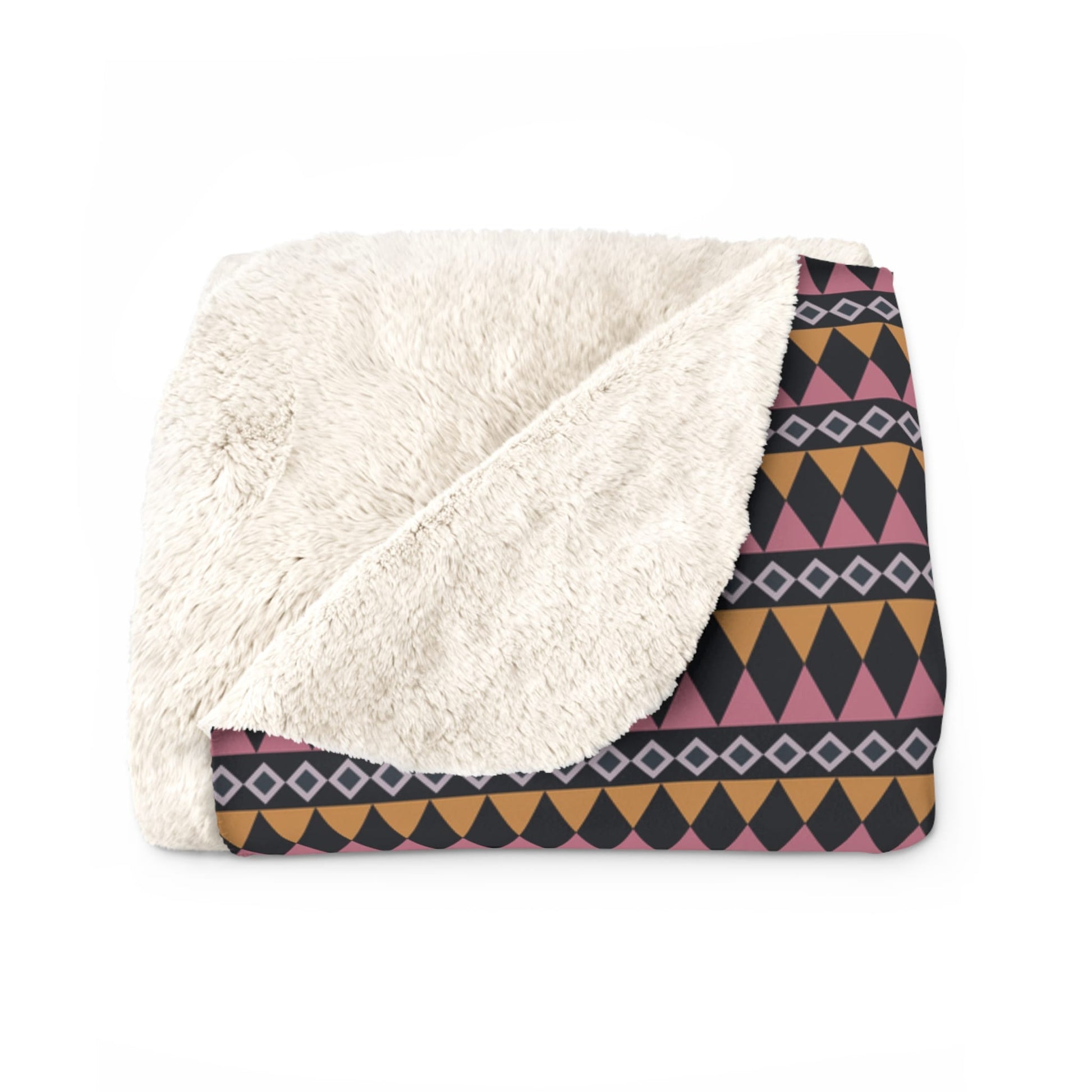 Midnight Clay Cairn Stripes Fleece Blanket