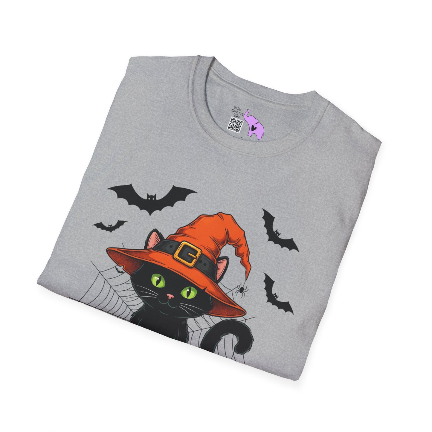 Spooky Mama (Black Catl) Adult T-shirt