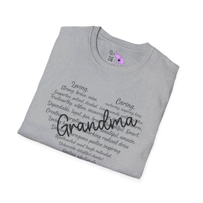 Grandma Descriptive Words Adult T-shirt