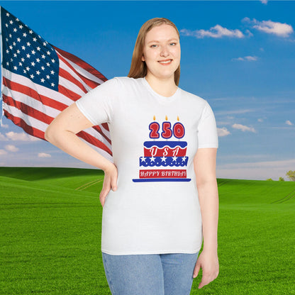 Happy Birthday USA Adult T-shirt