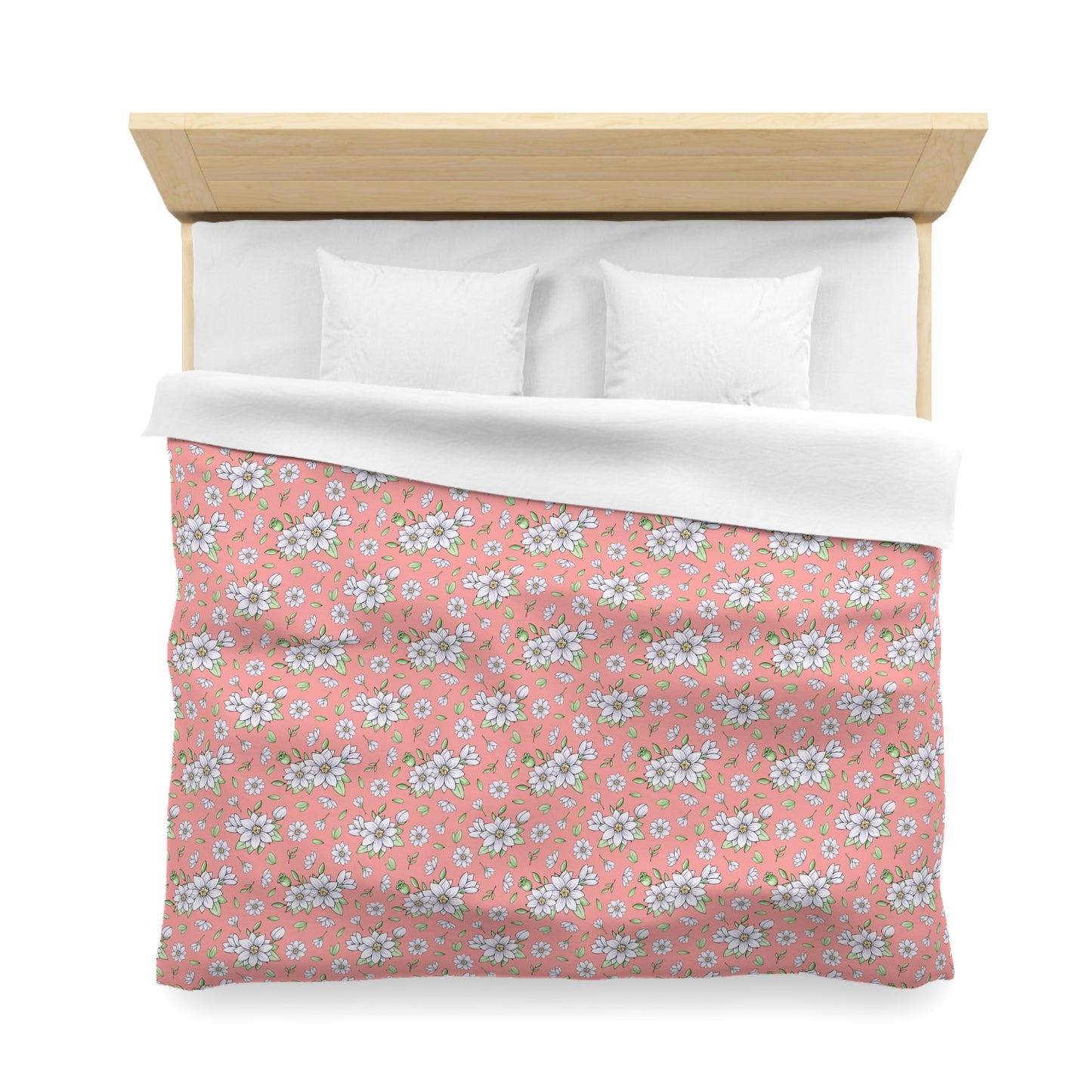 Jasmine Blush Garden Microfiber Duvet Cover