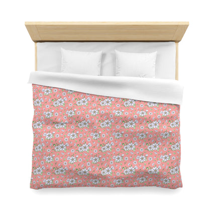 Jasmine Blush Garden Microfiber Duvet Cover