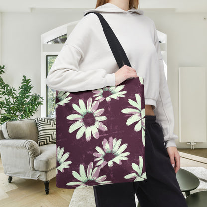 Purple Tide Petals Canvas Tote Bag