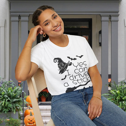 Yes I Can Drive A Stick Adult T-shirt