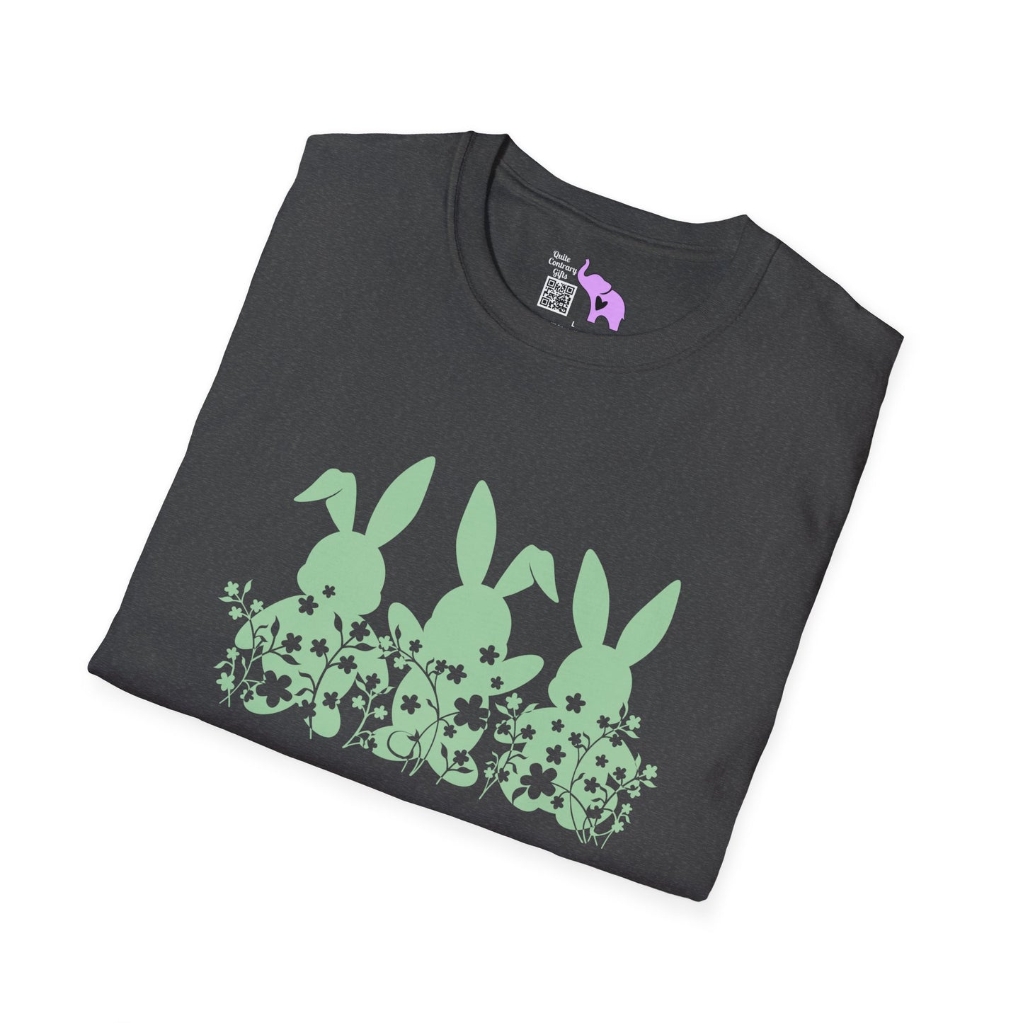 Easter Bunnies in Grass Adult T-shirt