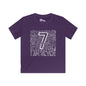 I Am Seven Typography Youth Softstyle Tee