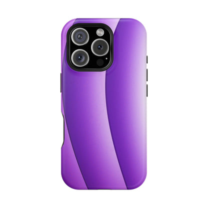 Purple Gradient Stripes MagSafe® Compatible Tough Case for iPhone