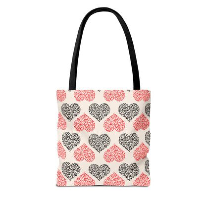 Rustic Hearts Canvas Tote Bag