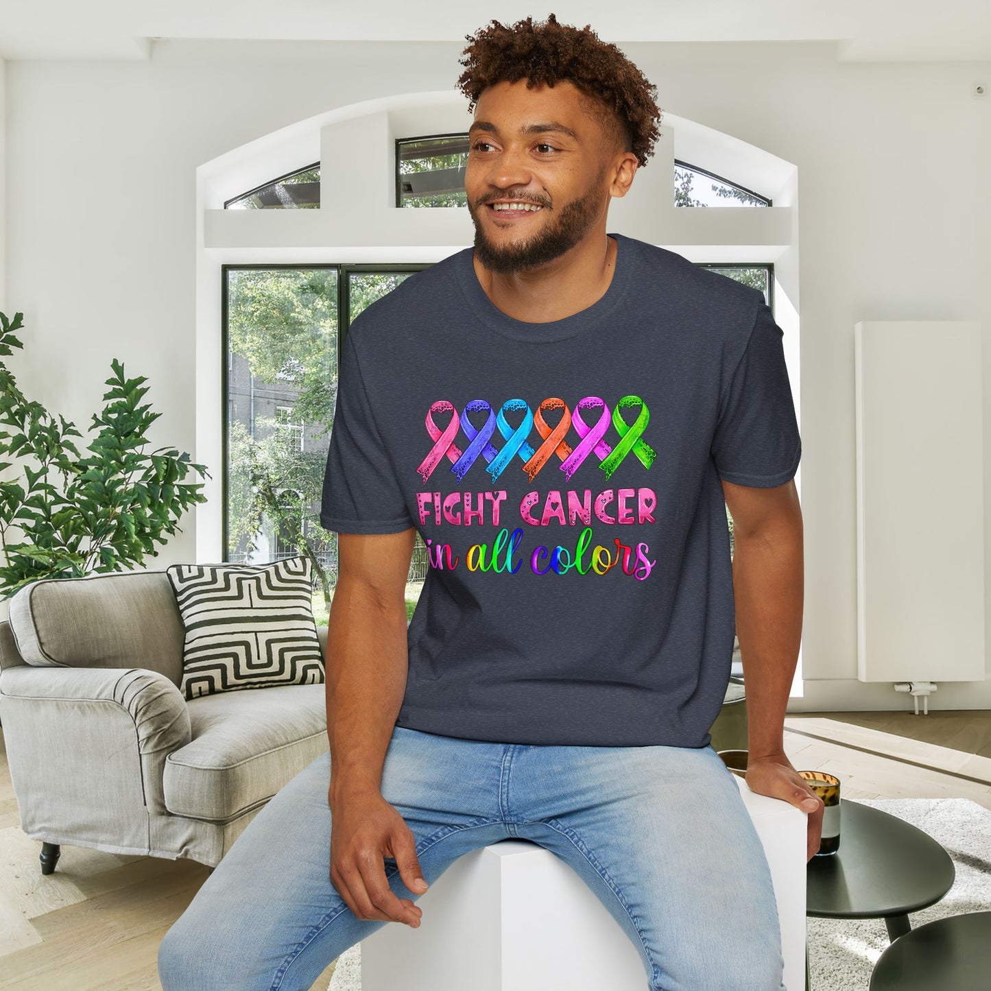 Fight Cancer in All Colors 4 Adult T-shirt