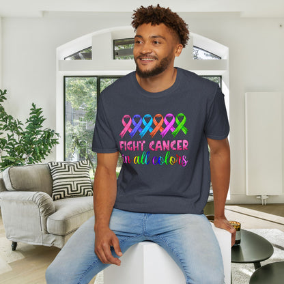 Fight Cancer in All Colors 4 Adult T-shirt