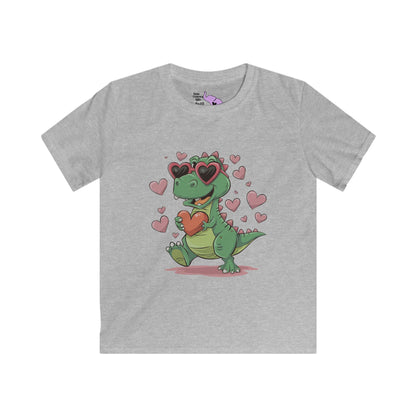 Cute Dinosaur Love Youth Softstyle Tee