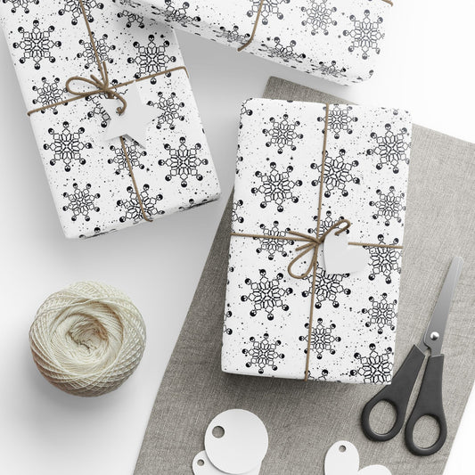 Skull Snowflakes Wrapping Paper