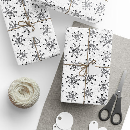 Skull Snowflakes Wrapping Paper