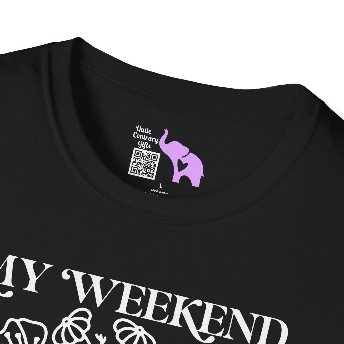 My Weekend Is Fully Booked (Flowers, Open Book) Adult T-shirt
