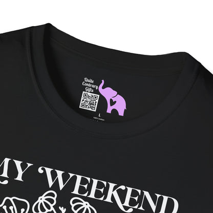 My Weekend Is Fully Booked (Flowers, Open Book) Adult T-shirt