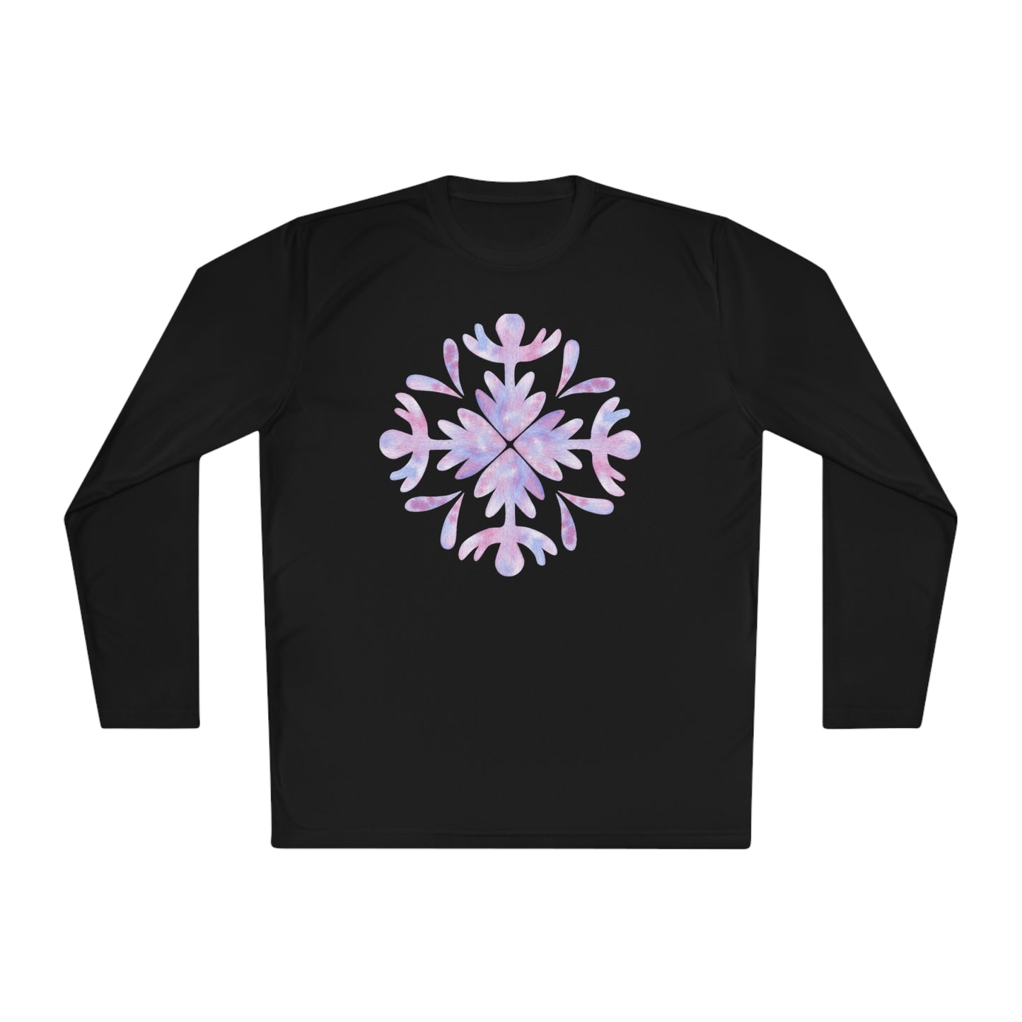 Large Snowflake 3 Adult Long Sleeve Tee