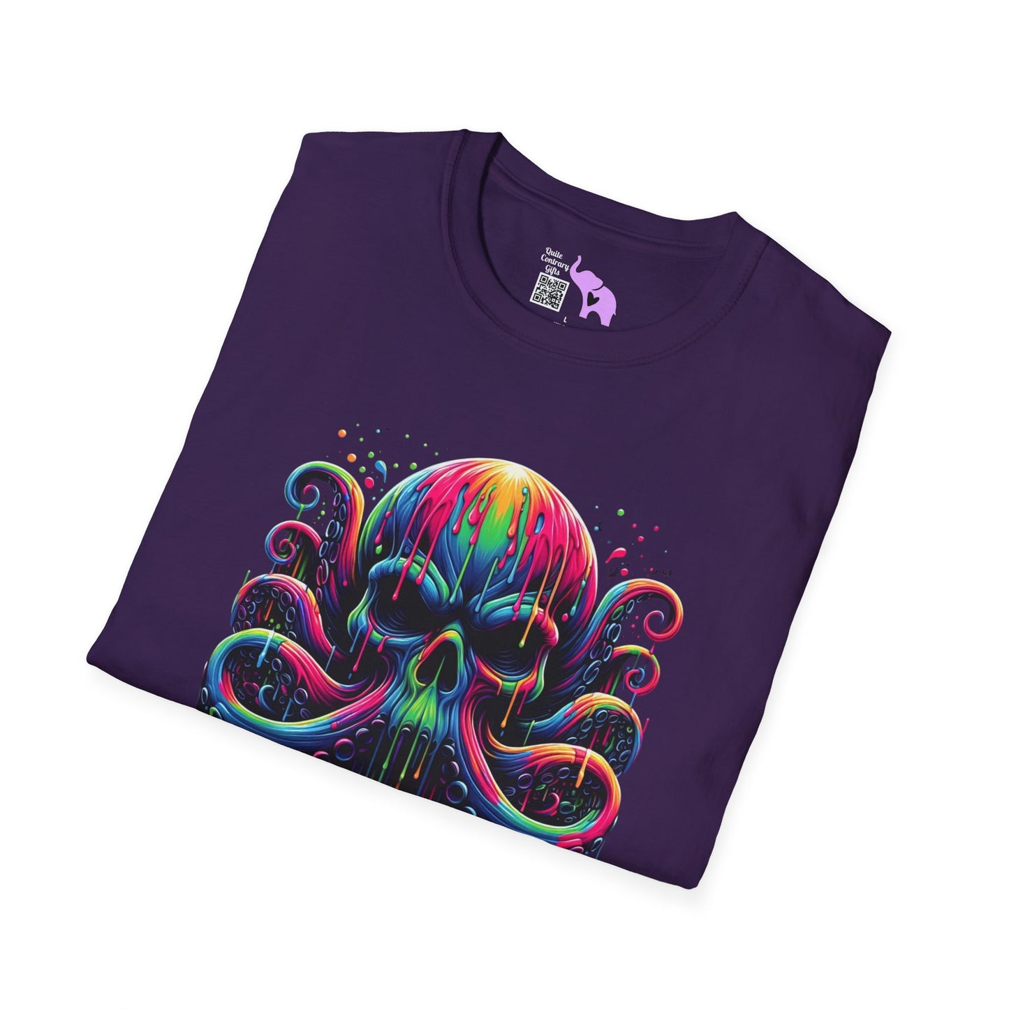 Colorful Skeleton Octopus Adult T-shirt