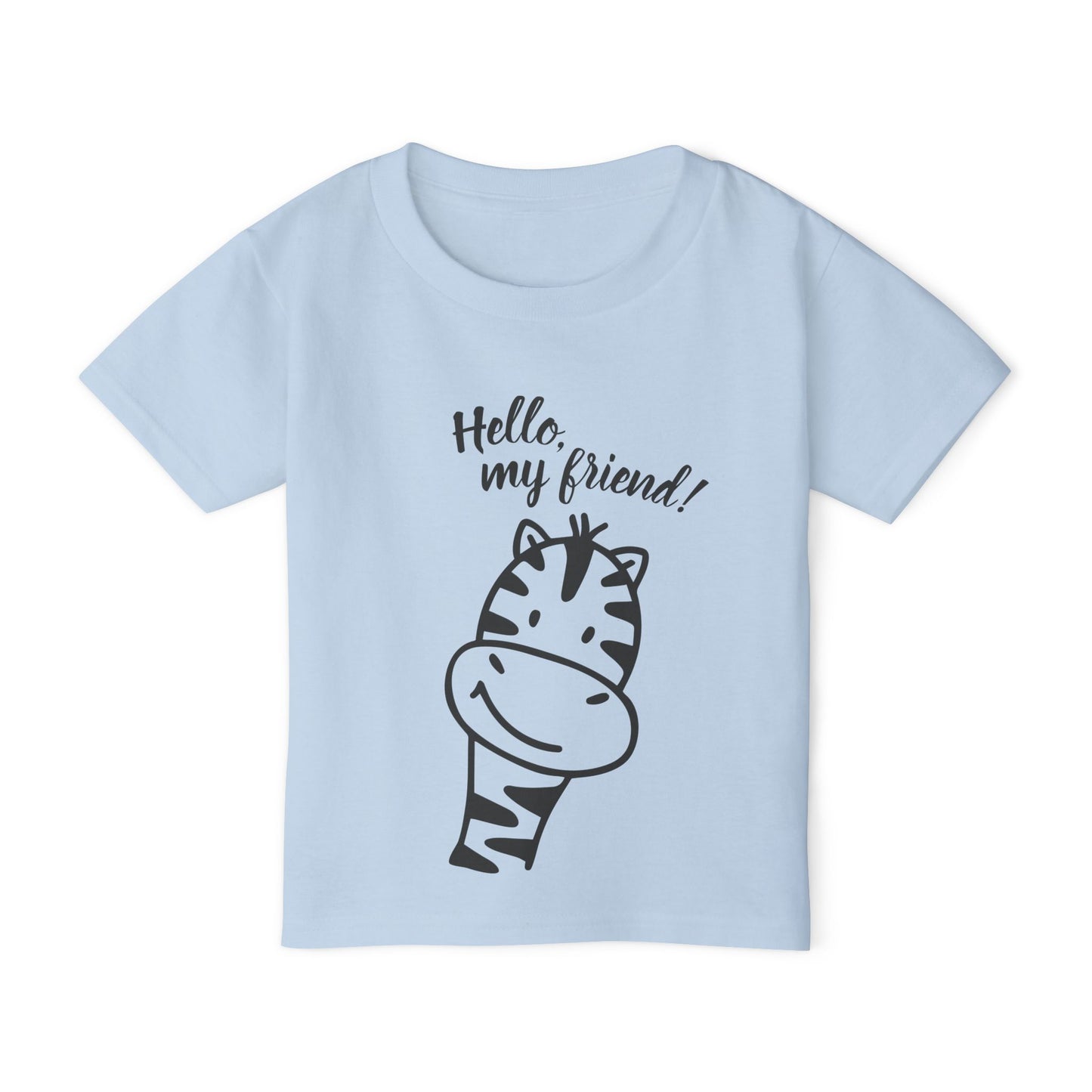 Hello My Friend (Giraffe) Heavy Cotton™ Toddler T-shirt
