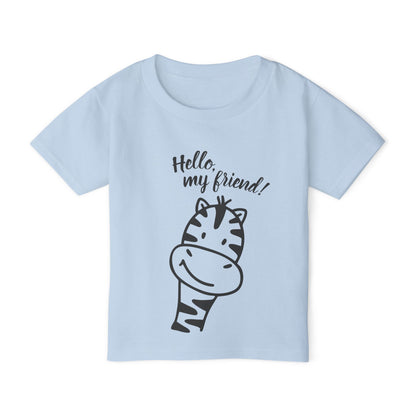 Hello My Friend (Giraffe) Heavy Cotton™ Toddler T-shirt