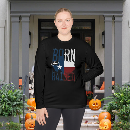 Texas Born and Raised Adult Long Sleeve Tee