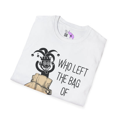 Who Left The Bag of Idiots Open Adult T-shirt