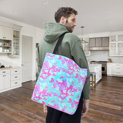 Cotton Candy Camo Canvas Tote Bag