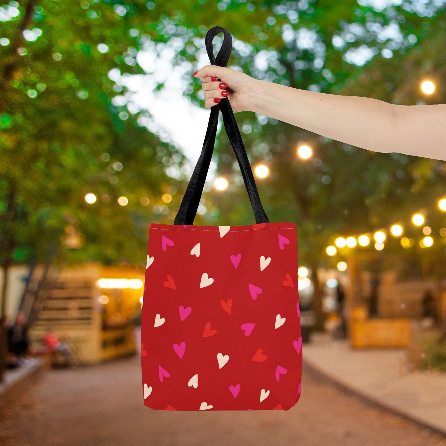 Cupid's Confetti Canvas Tote Bag