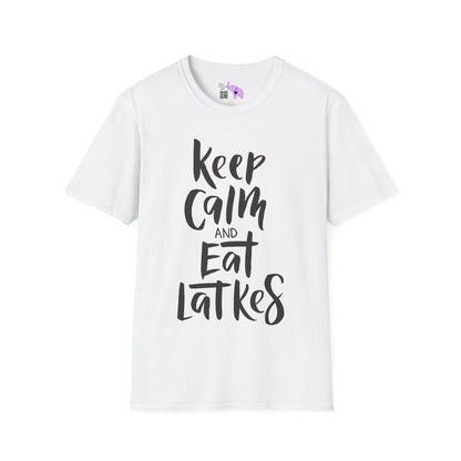 Keep Calm & Eat Latkes 2 Adult T-shirt