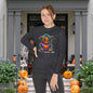 Patchwork Pumpkin Heart Youth Long Sleeve Tee