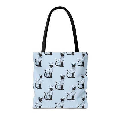 Siamese Charm – Ocean Breeze Canvas Tote Bag