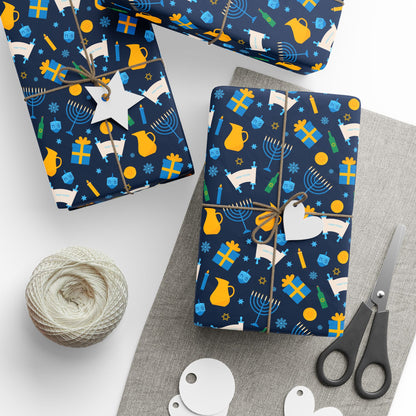 Bright Traditions Hanukkah Wrapping Paper