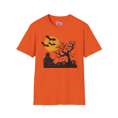 Spooky House & Graveyard Adult T-shirt
