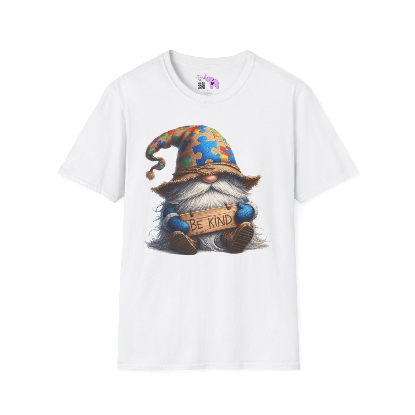 Be Kind Autism Awarness Gnome Adult T-shirt