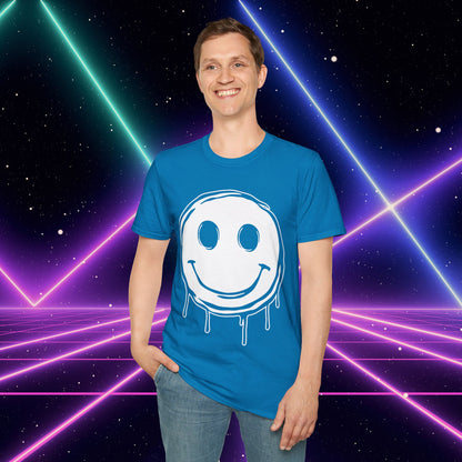 Melty Smiley Face Adult T-shirt