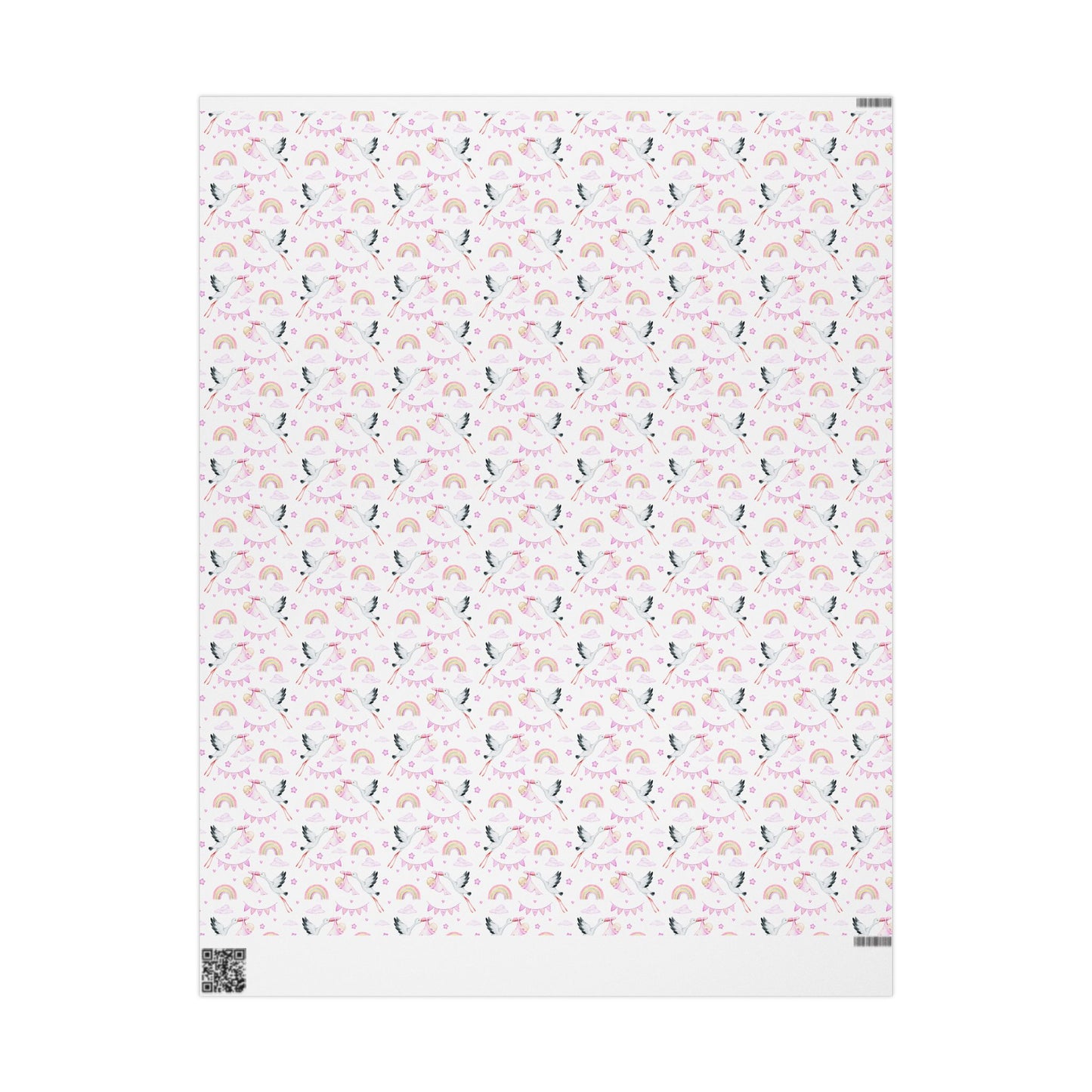 Baby Girl Stork Delivery Gift Wrap