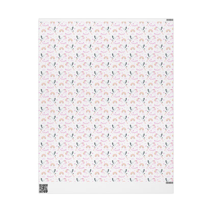 Baby Girl Stork Delivery Gift Wrap