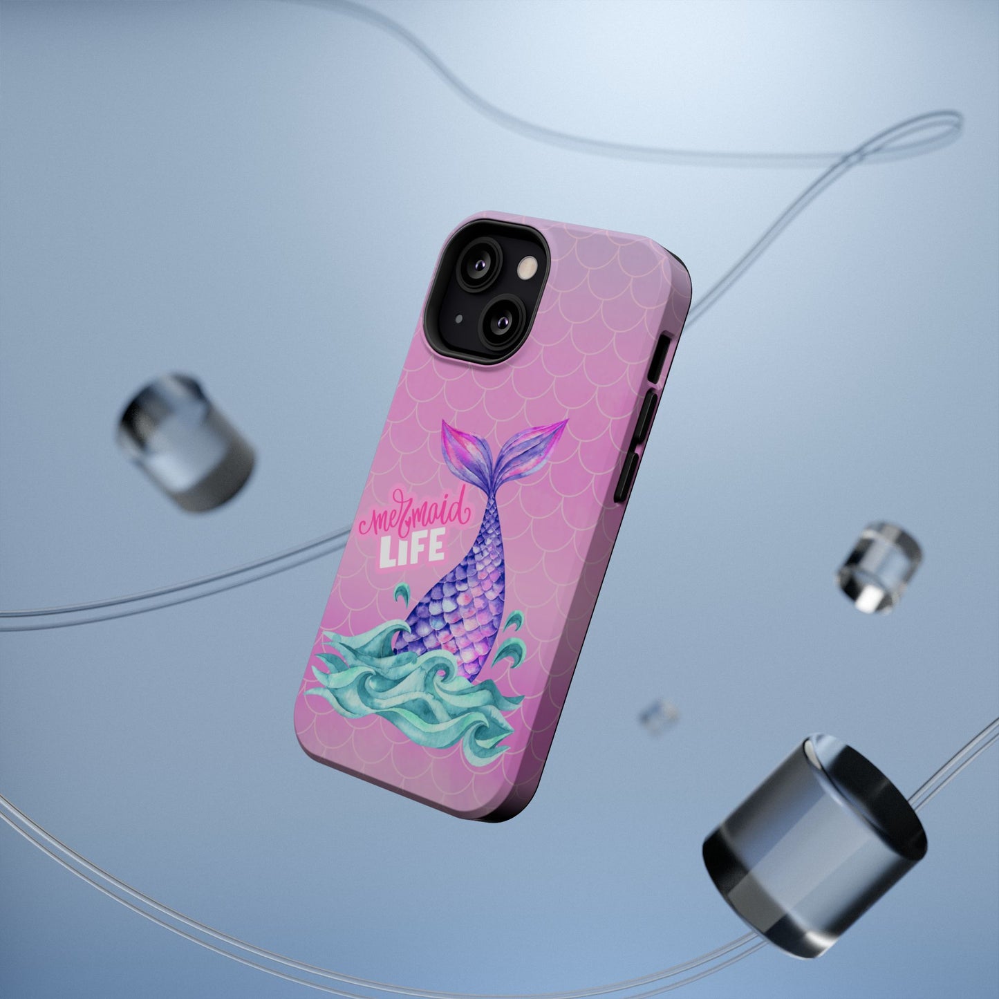 Pink Mermaid Life MagSafe® Compatible Tough Case for iPhone