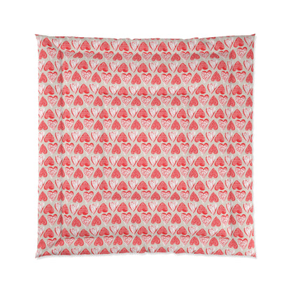 Doodle Hearts Comforter