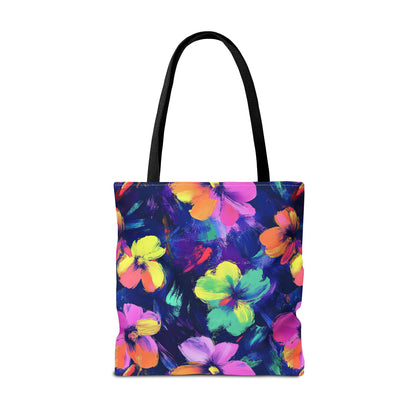 Watercolor Flowers Canvas Tote Bag