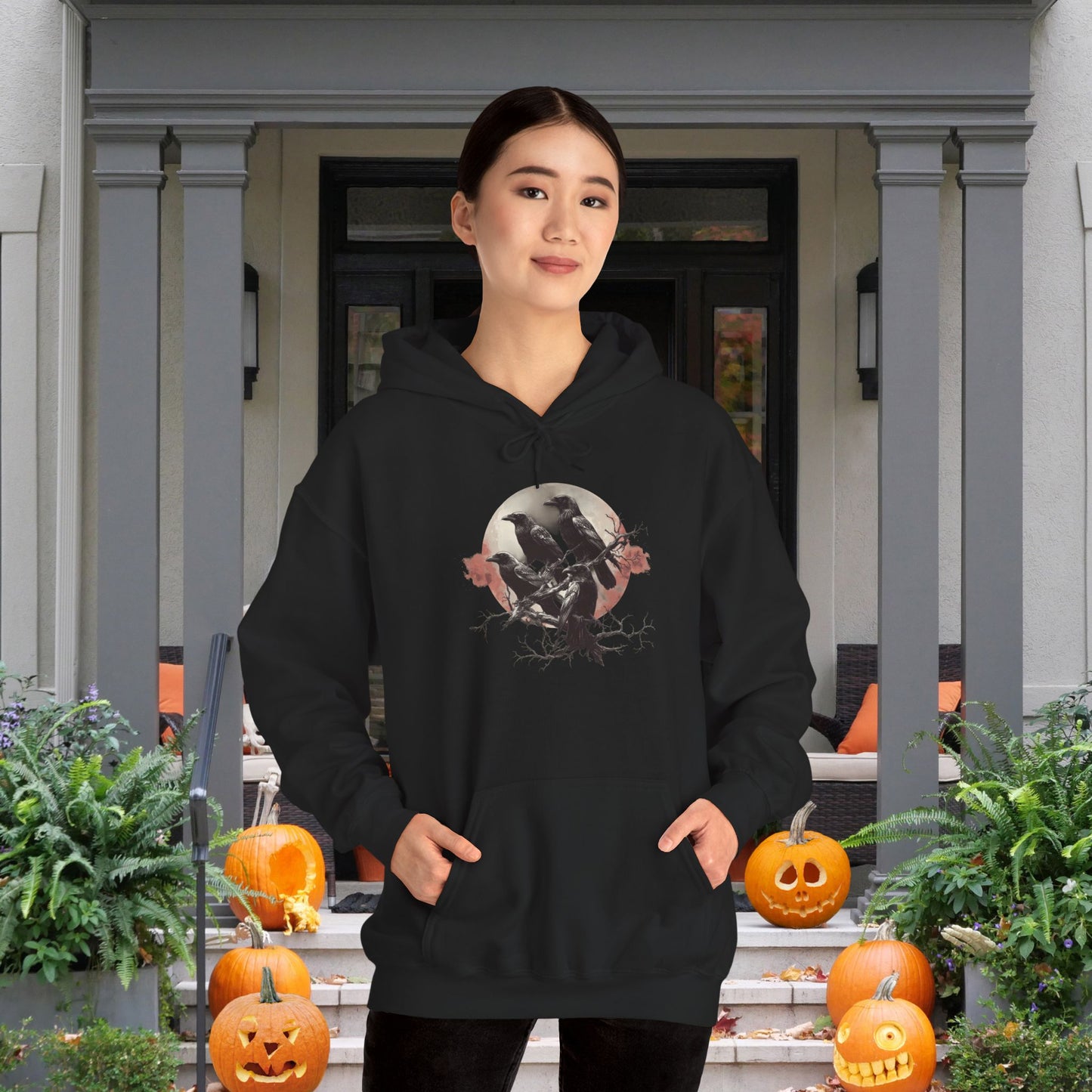 Halloween Crows 2 Heavy Blend™ Hooded Sweatshirt