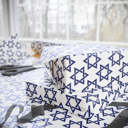 Star of David Hanukkah Wrapping Paper