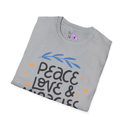 Hanukkah Peace Love & Miracles 2 Adult T-shirt