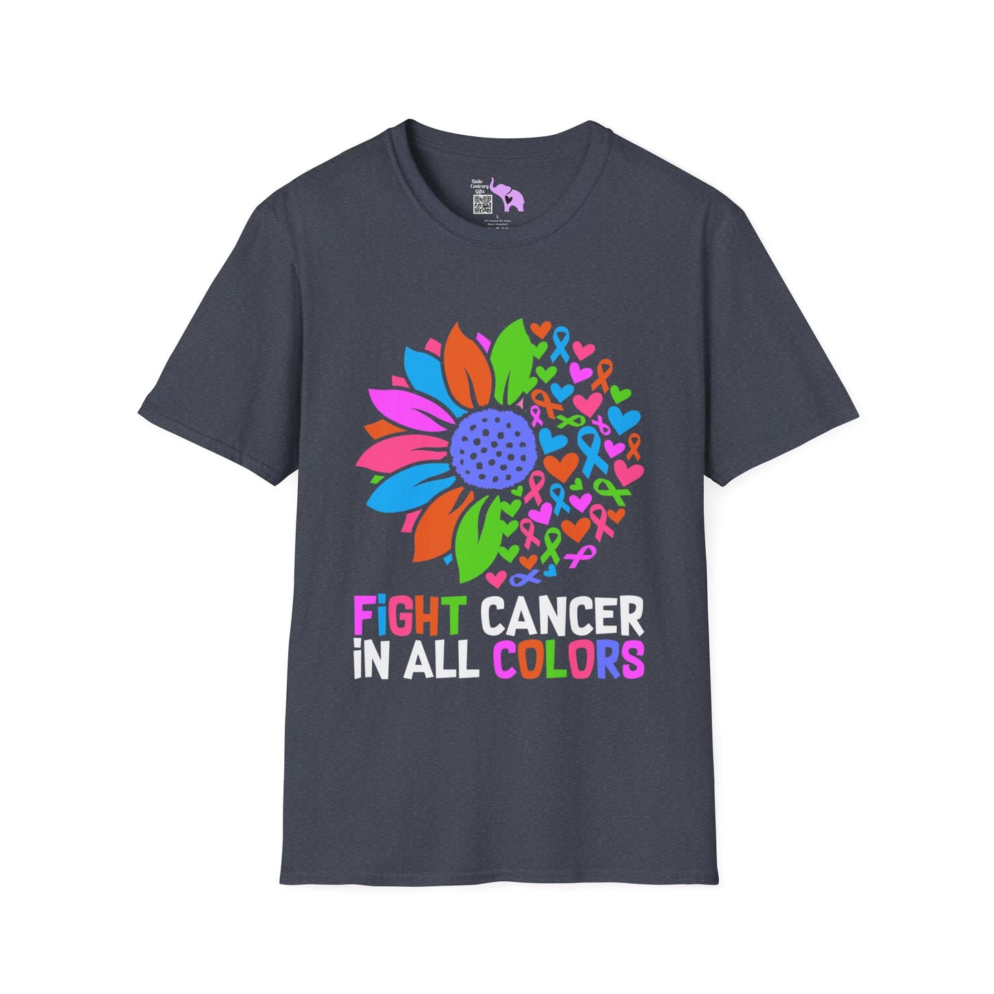 Fight Cancer in All Colors 25 Adult T-shirt