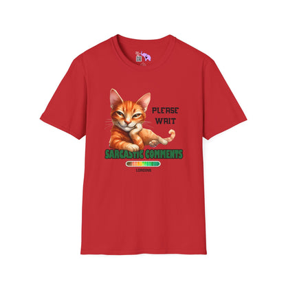 Please Wait Sarcastic Comment Loading (Cat) Adult Tshirt
