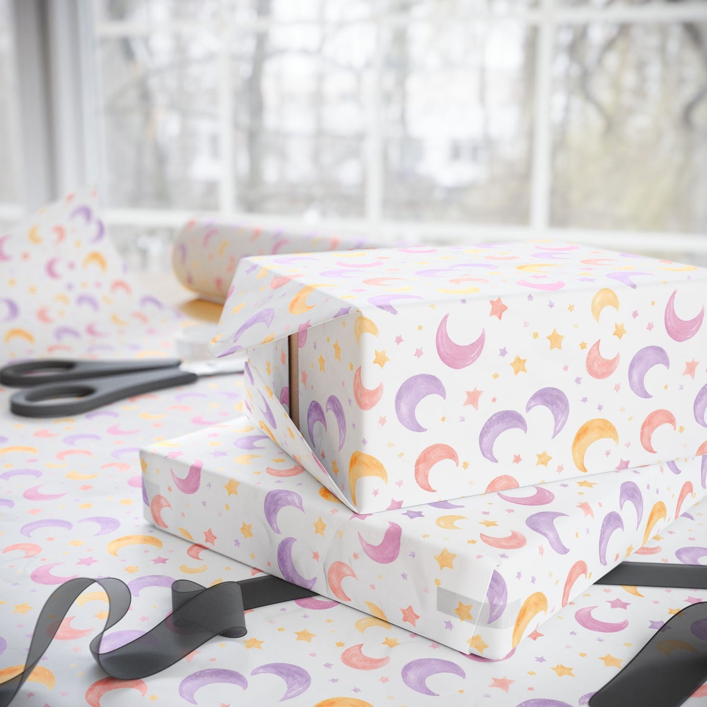 Moon & Star Snuggles Wrapping Paper