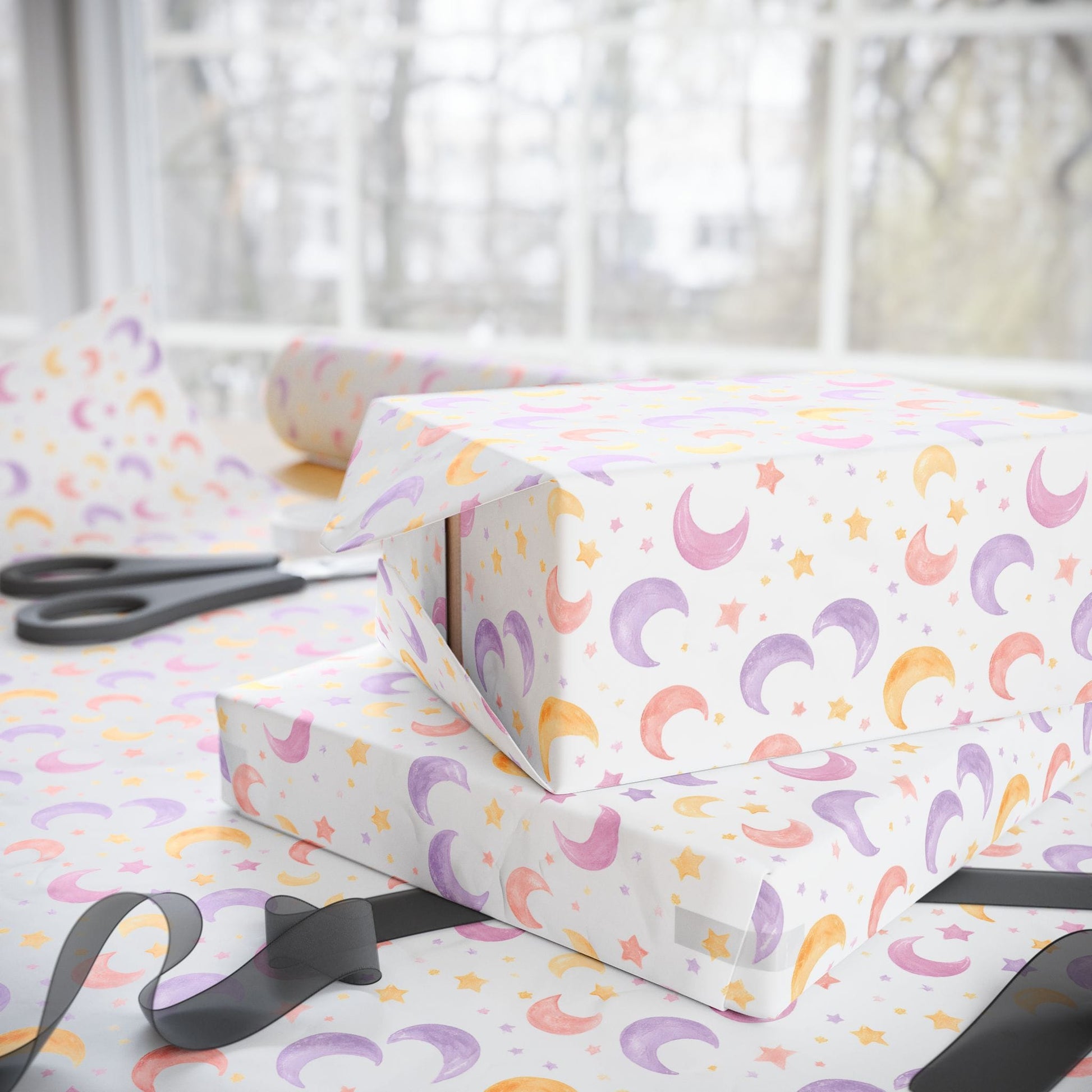 Moon & Star Snuggles Wrapping Paper