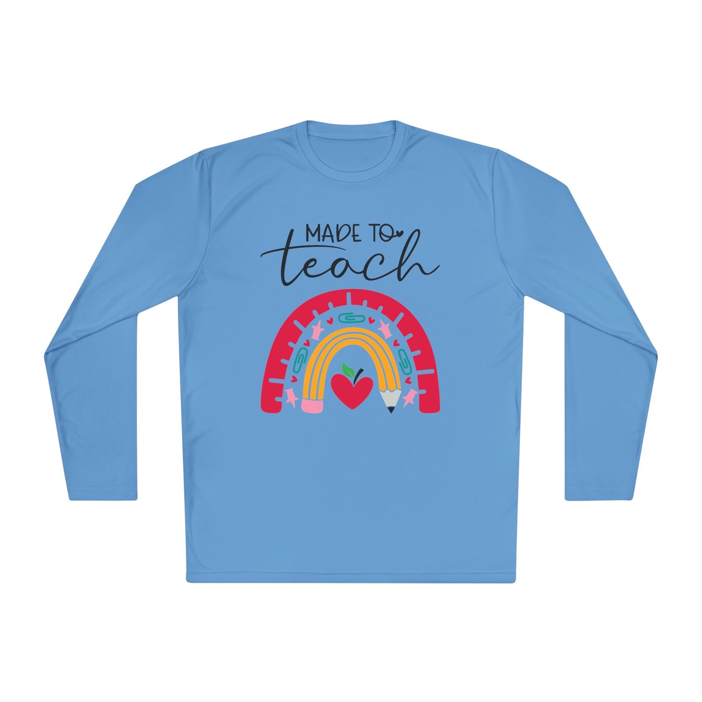 Made to Teach Rainbow Adult Long Sleeve Tee