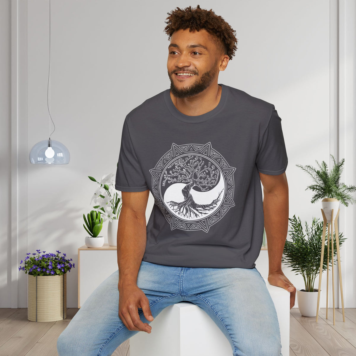 Tree of Life Yin Yang 6 Adult T-shirt