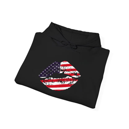 American Flag Lips Heavy Blend™ Hooded Sweatshirt