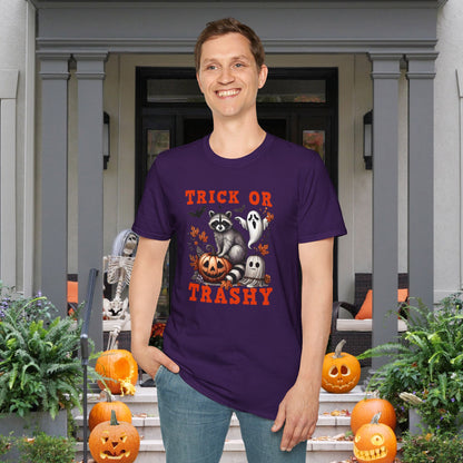 Trick or Trashy Racoon Adult T-shirt